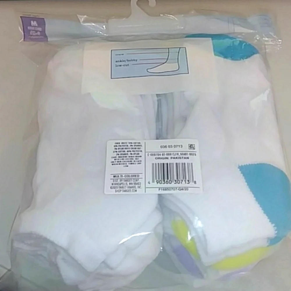 Cat & Jack Girls' 10pk Low Cut Athletic Socks Size M (9 - 2 1/2)